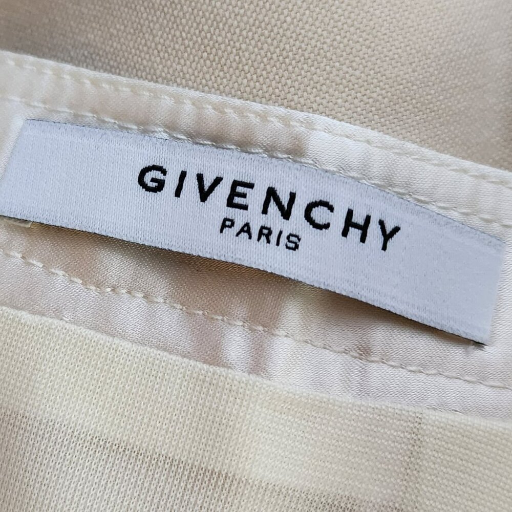 Givenchy Ivory 100% Wool Pencil Skirt Size M Tailored Quiet Luxury - Picture 2 of 8
